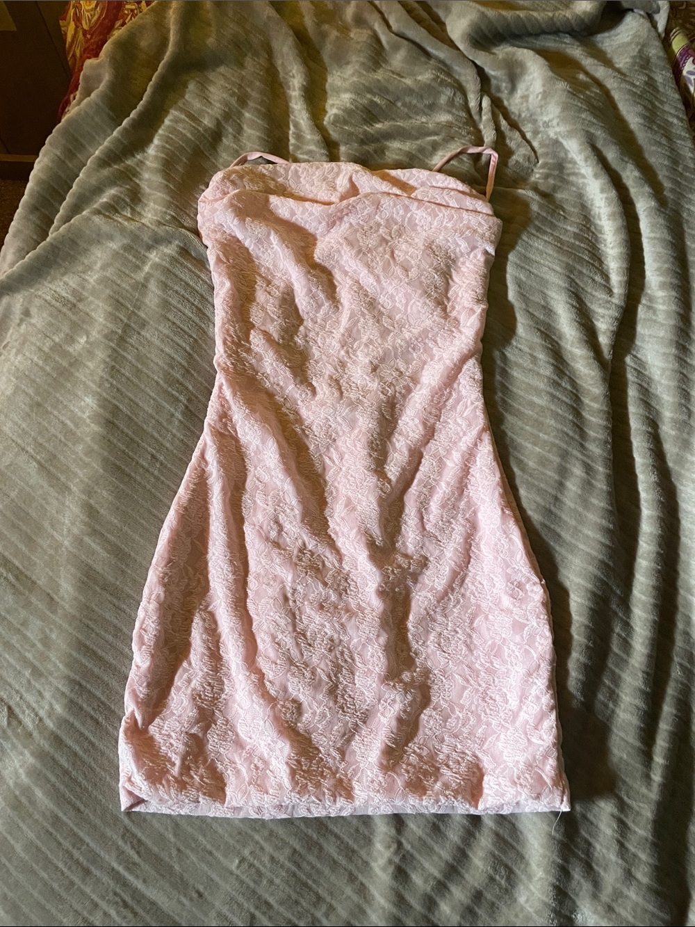 Windsor Blush Pink Lace Mini Bodycon Dress